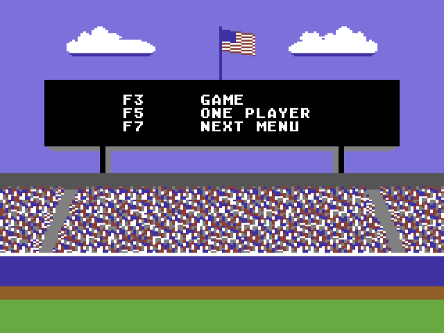 Star League Baseball title screen for Commodore 64